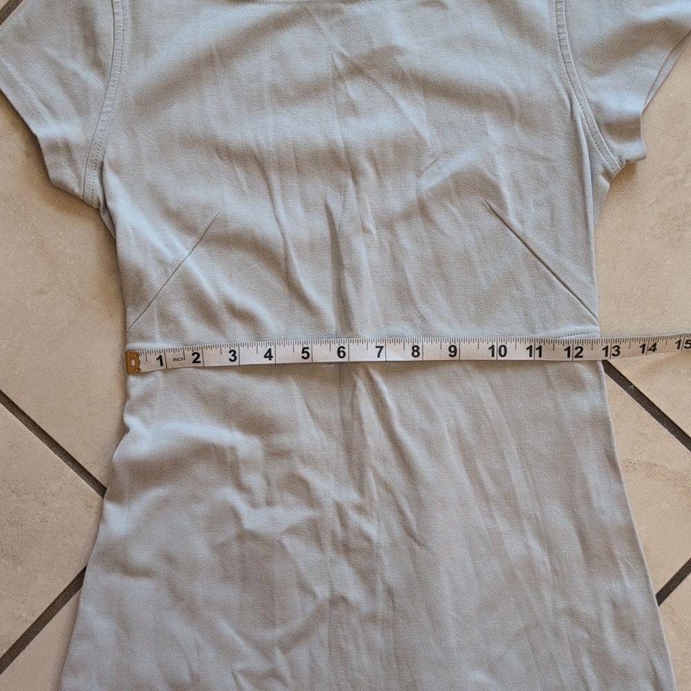 Everlane Party Of One Tee Mini Dress Shift Sky Light Blue Size XXS - Picture 5 of 8